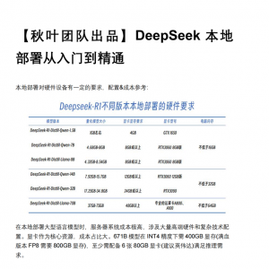 1.【秋叶团队出品】DeepSeek本地部署从入门到精通